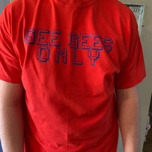 Red "Gee Gees Only" T-Shirt